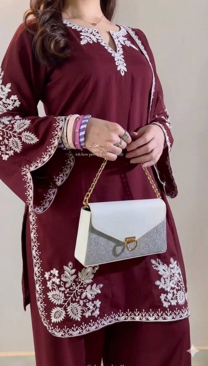 Party Wear Cotton Farshi Salwar Kameez Suit Set | Embroidered Party Wear Salwar Kameez