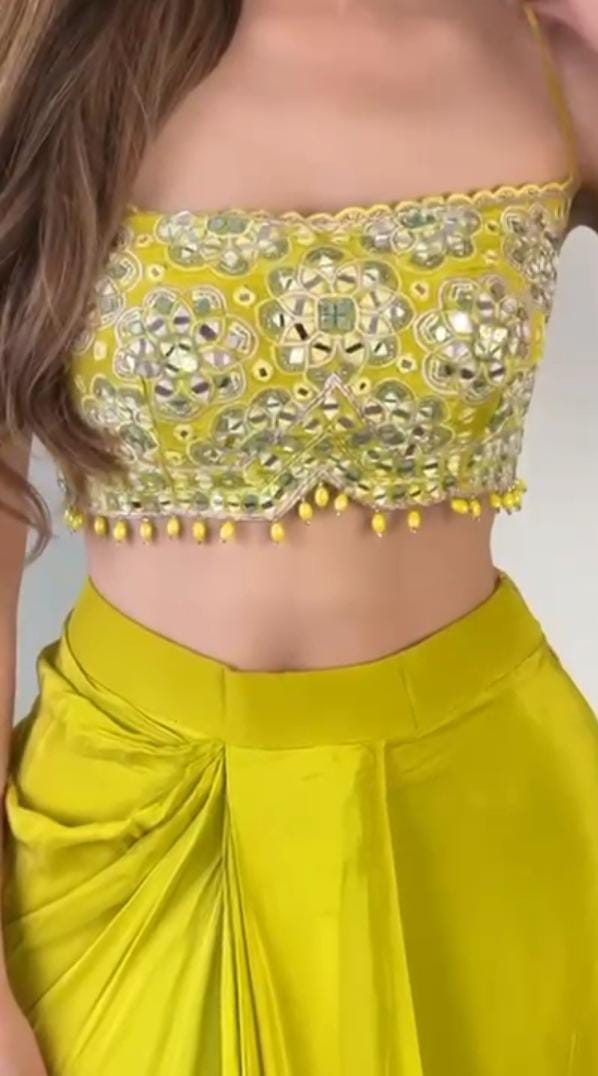 Sunshine Yellow Party Wear Indo Western Wear for Women