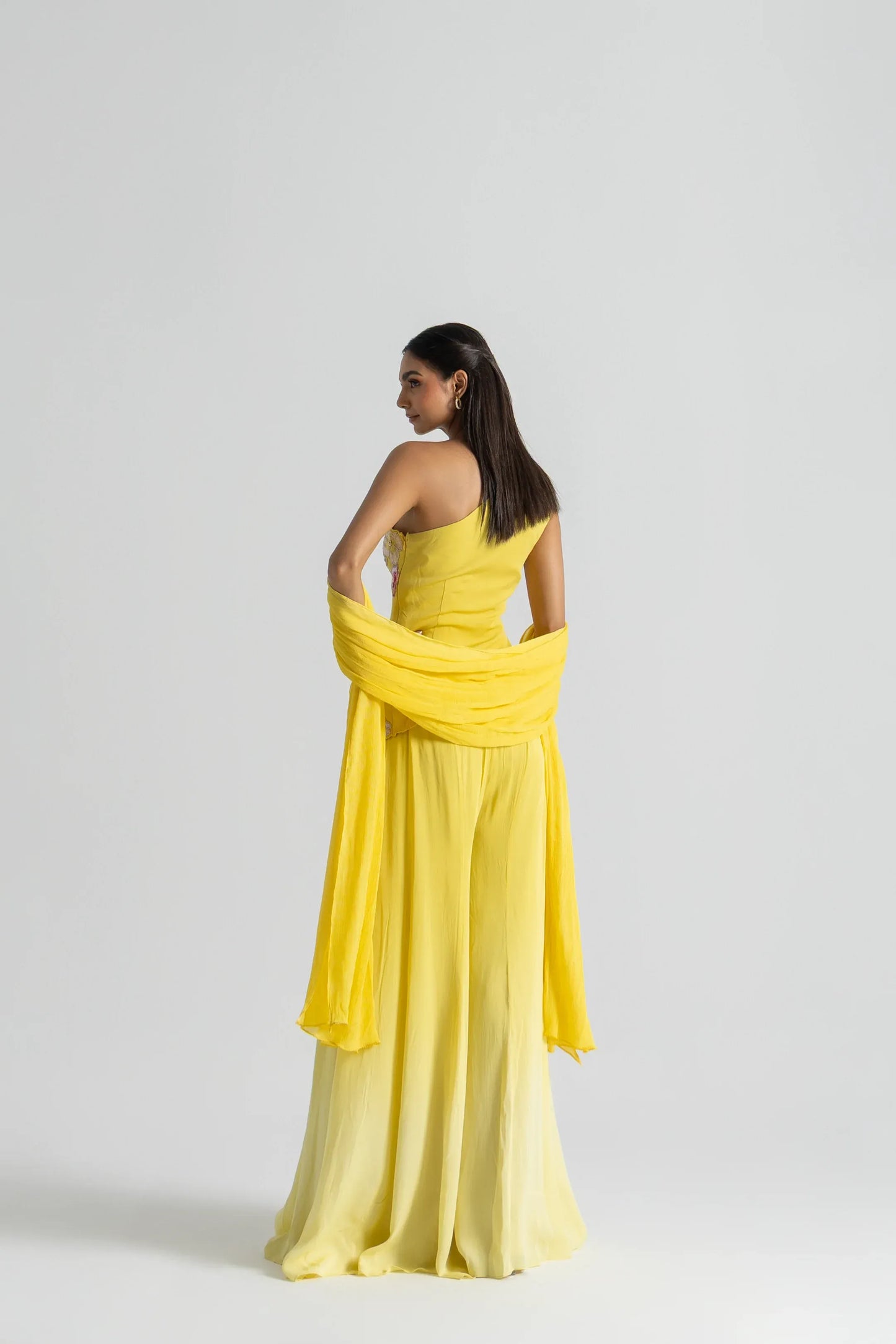 Sunshine Yellow Wear Sharara Suit Set with Dupatta | Perfect for Wedding, Sangeet & Festive Wear