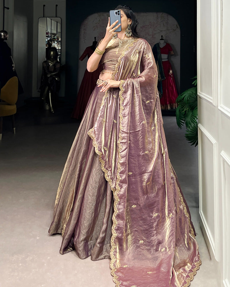 Lavender Color Fendi Pastel Lehenga Choli