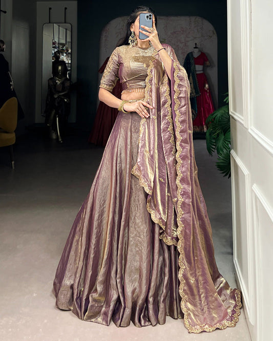 Lavender Color Fendi Pastel Lehenga Choli