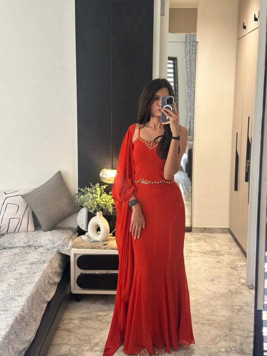 Iconic 90's Mermaid Cut Ready-to-Wear Lehenga Set