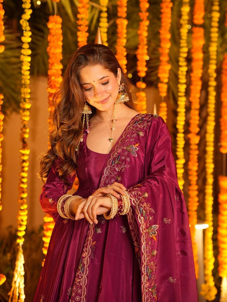 Heavy Wedding wear Anarkali Suit Set