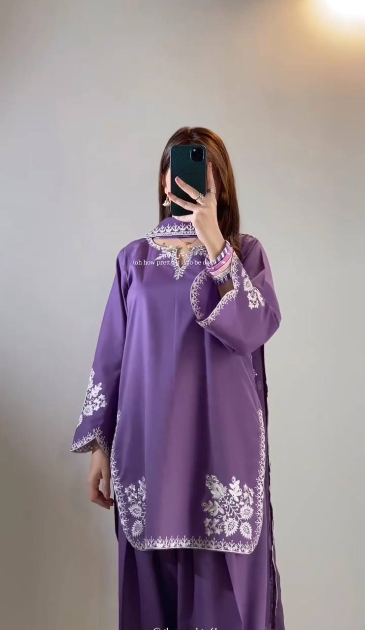 Party Wear Cotton Farshi Salwar Kameez Suit Set | Embroidered Party Wear Salwar Kameez