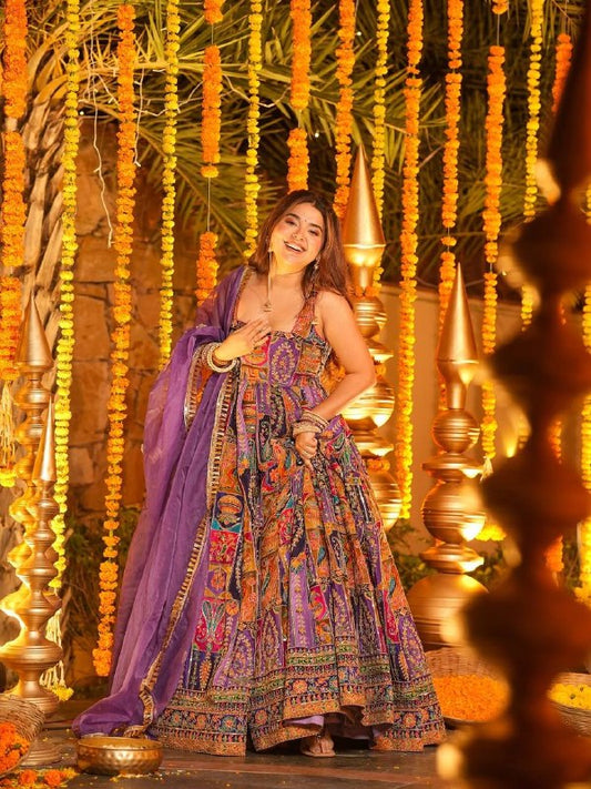 Wedding Party Wear Embroidered Maxi Suit Set | Prefect For Party Wear Gown