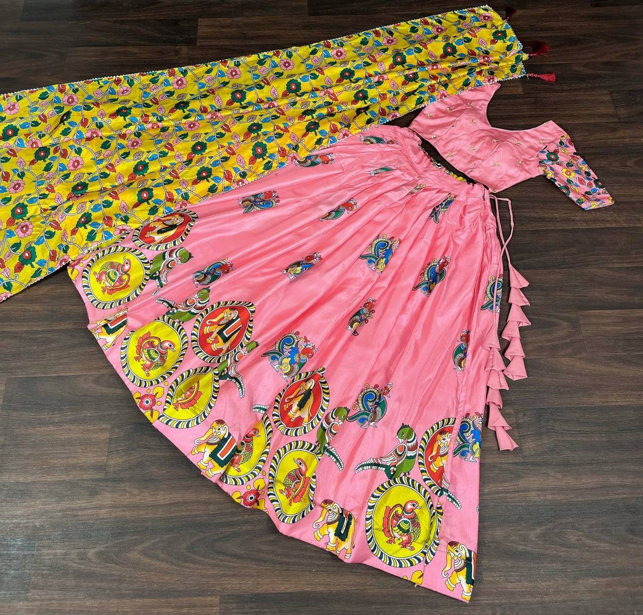 Charming Dola Silk Printed Lehenga Choli Set - Ethnicwish