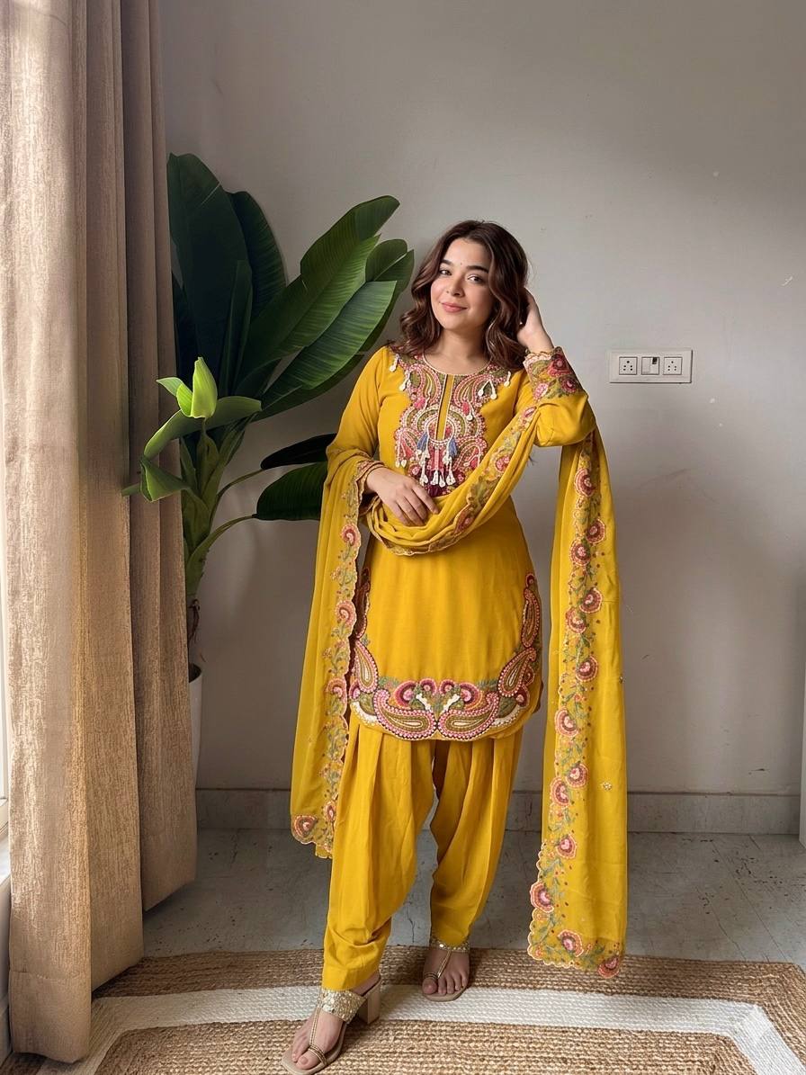 Rakhi Special Designer Farshi Suit Set with Dupatta Set For Women