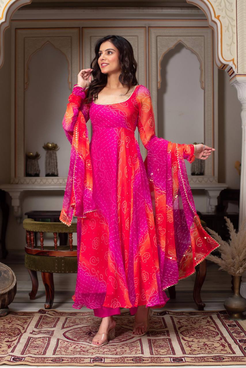 Premium Anarkali Suit Set with Dupatta & Pant – Festive & Wedding Collection