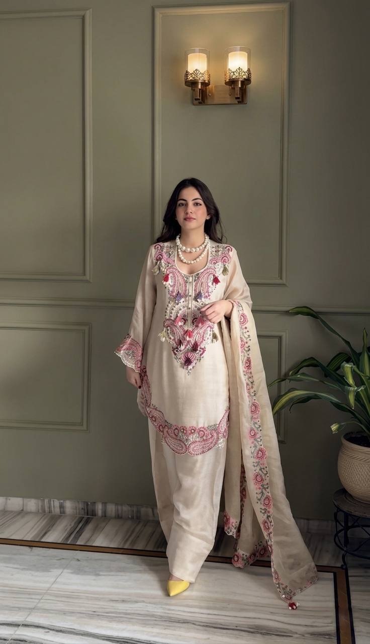 Rakhi Special Designer Farshi Suit Set with Dupatta Set For Women