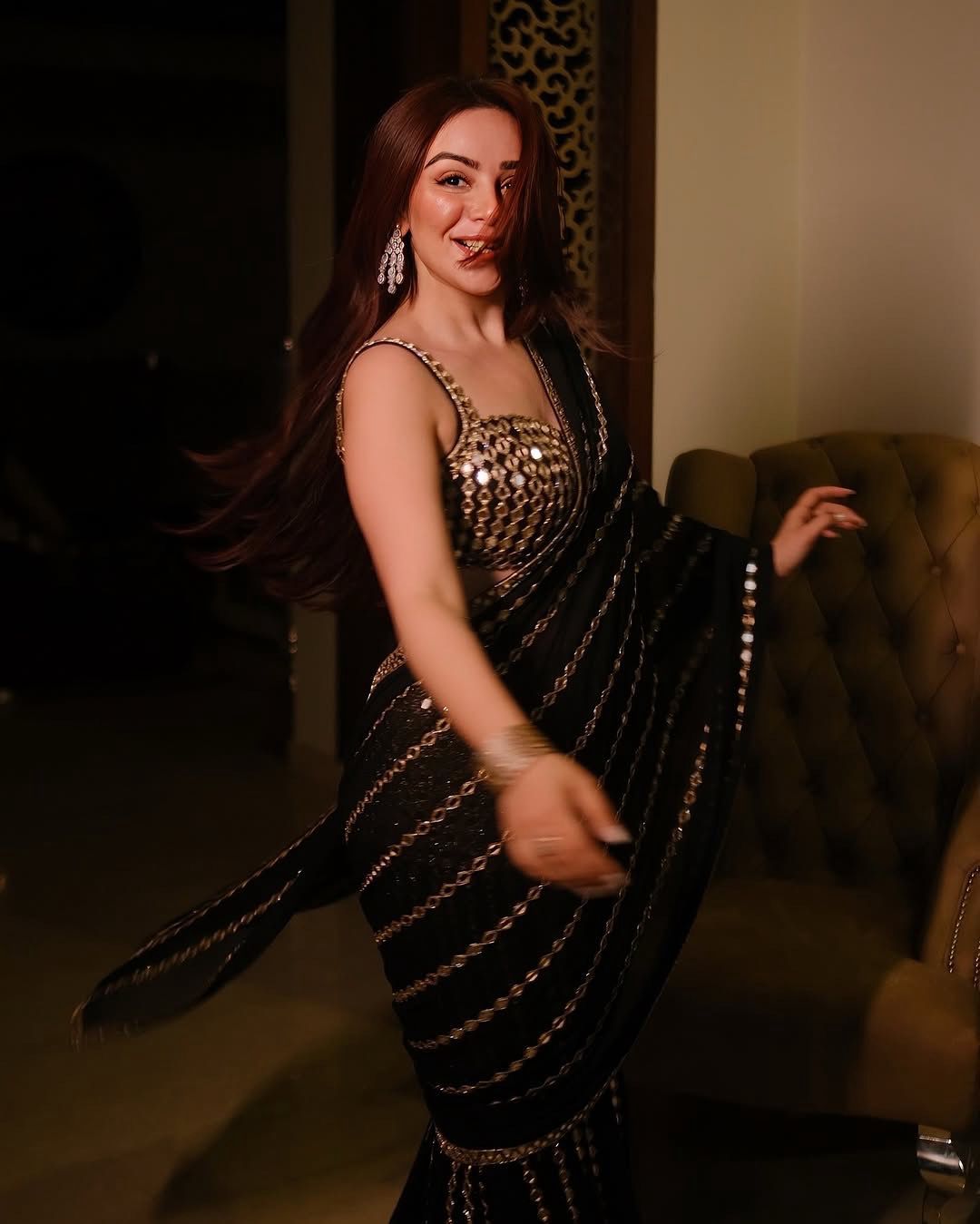 Wedding Wear Pure Georgette Ready To Wear Lehenga Saree For Women