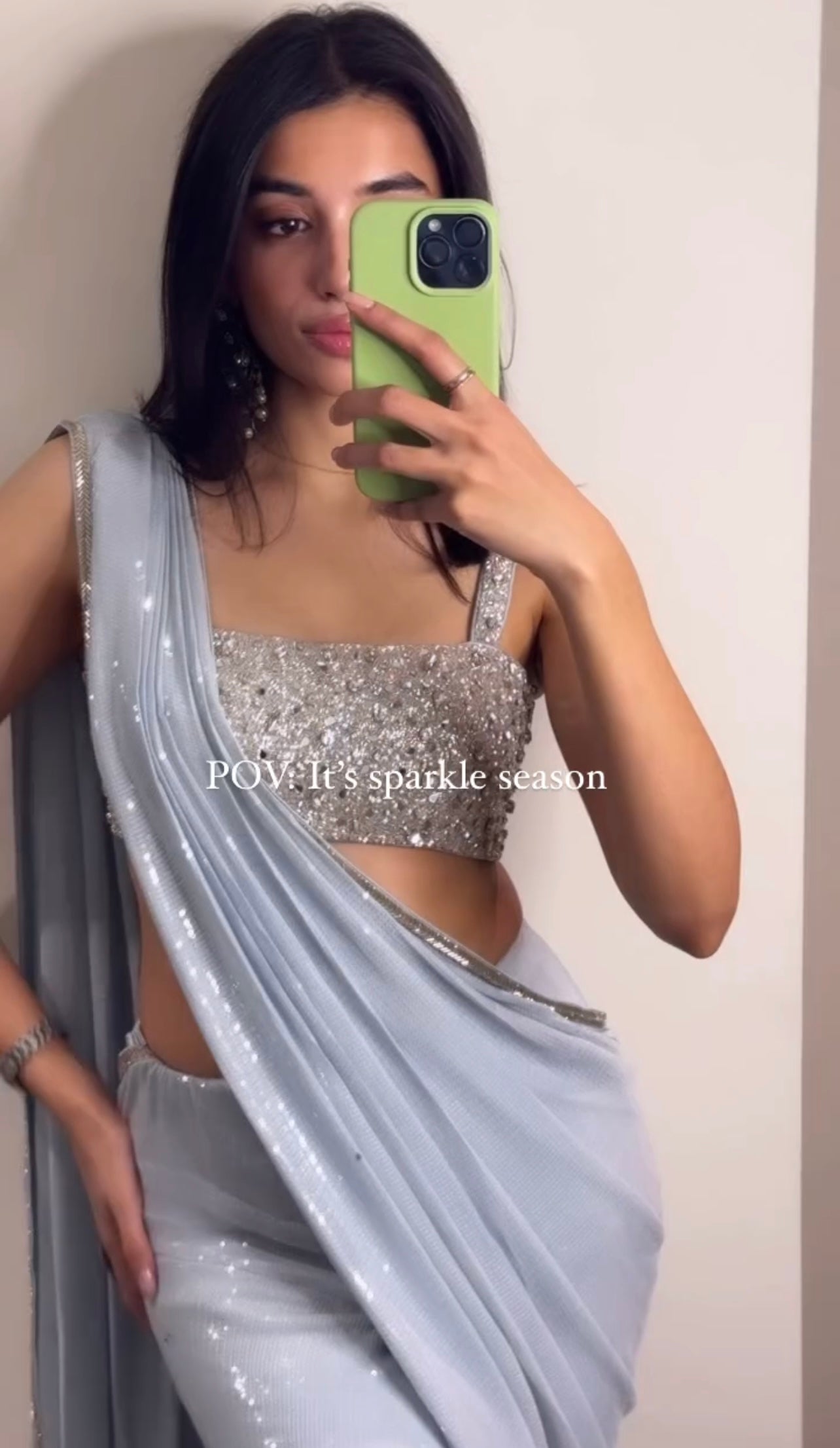 Wedding Wear 1-minute Ready To Wear sequins saree