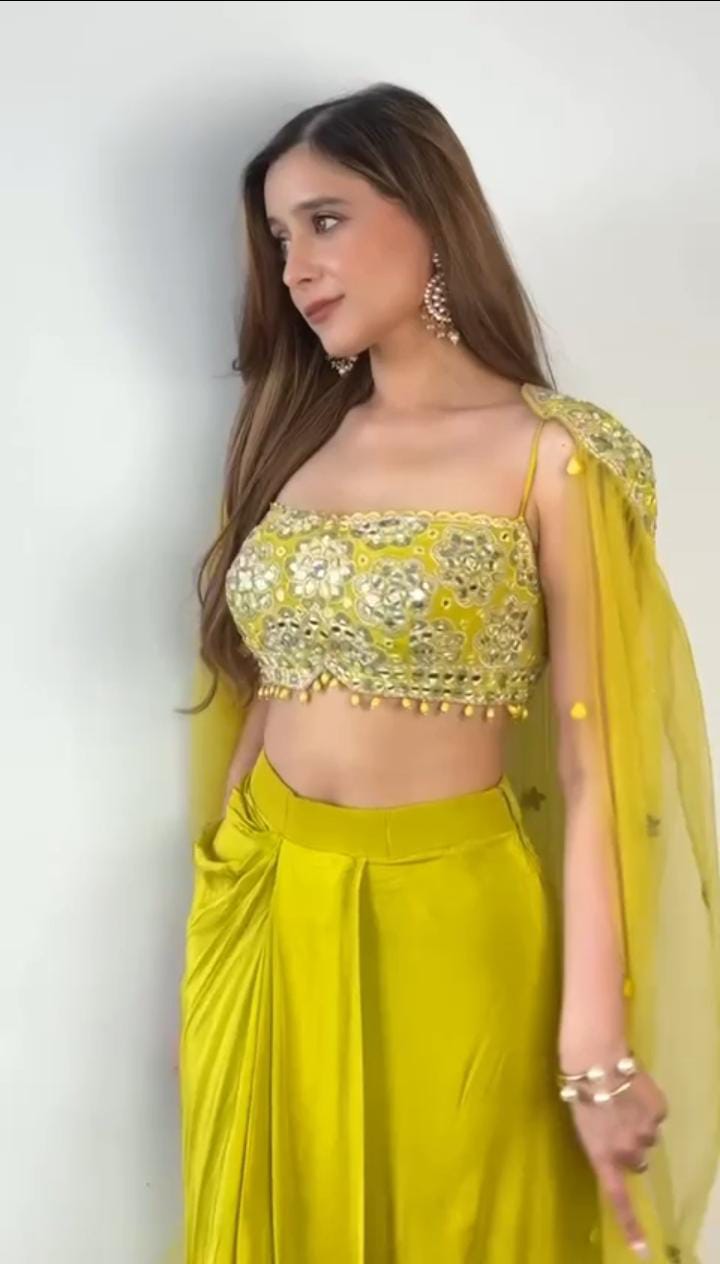 Sunshine Yellow Party Wear Indo Western Wear for Women