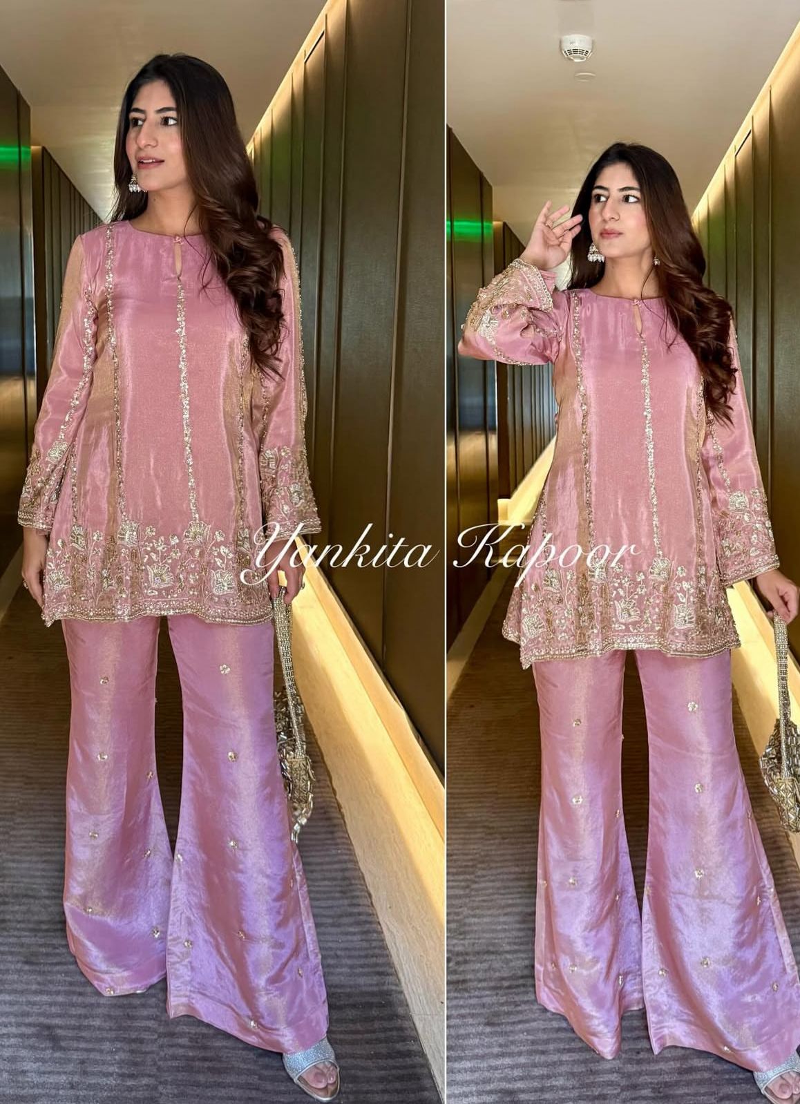 Party Wear Indo Western Palazzo Suit For Women