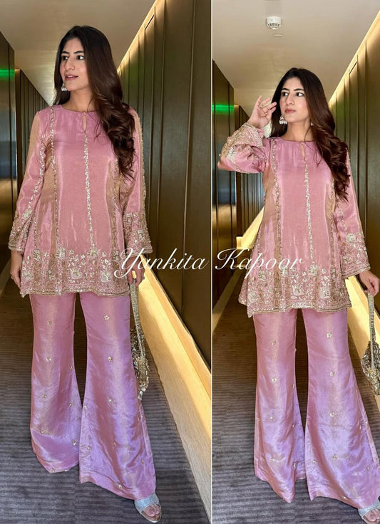 Party Wear Indo Western Palazzo Suit For Women