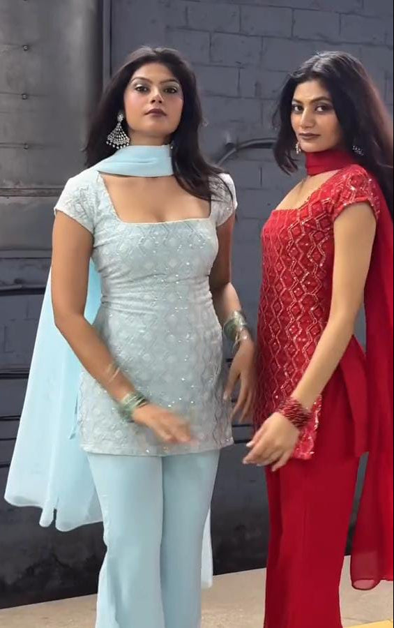 Bollywood Inspired 90s Style Iconic Palazzo Suit