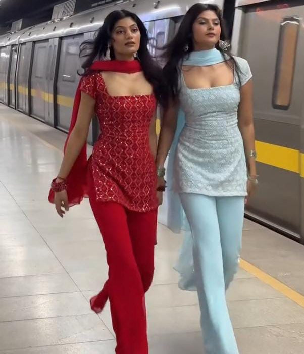 Bollywood Inspired 90s Style Iconic Palazzo Suit