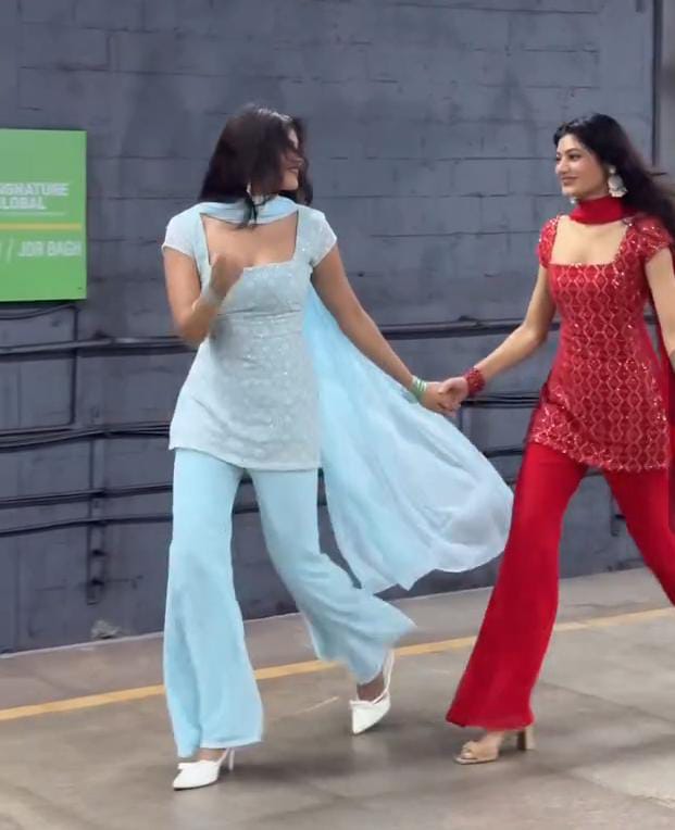 Bollywood Inspired 90s Style Iconic Palazzo Suit