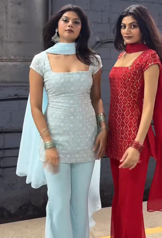 Bollywood Inspired 90s Style Iconic Palazzo Suit