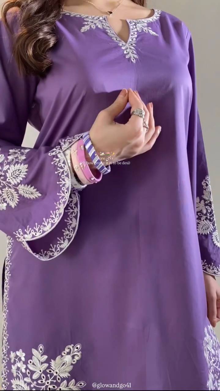 Party Wear Cotton Farshi Salwar Kameez Suit Set | Embroidered Party Wear Salwar Kameez