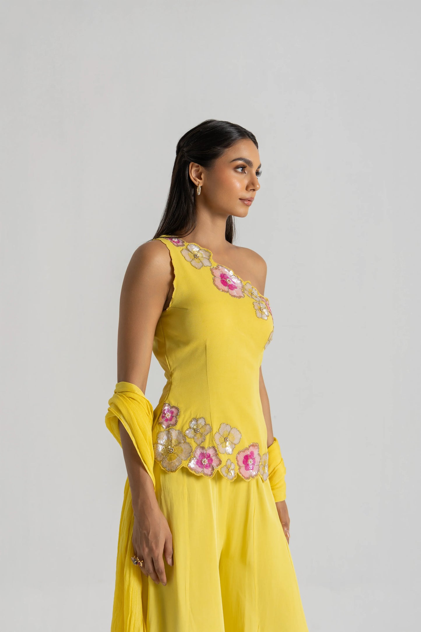 Sunshine Yellow Wear Sharara Suit Set with Dupatta | Perfect for Wedding, Sangeet  & Festive Wear