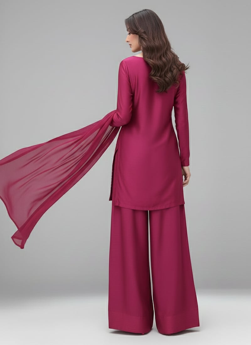 Navy Blue Zari Handwork Farshi Salwar Suit Set Women | Elegant Party Wear Palazzo Suit with Dupatta