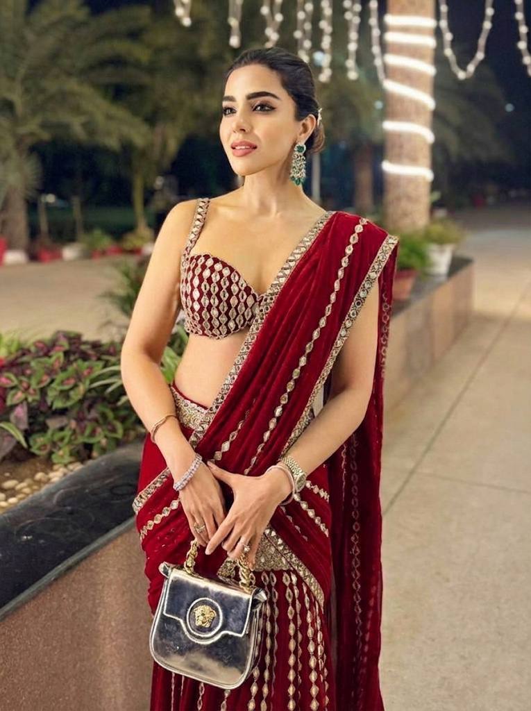 Wedding Wear Pure Georgette Ready To Wear Lehenga Saree For Women