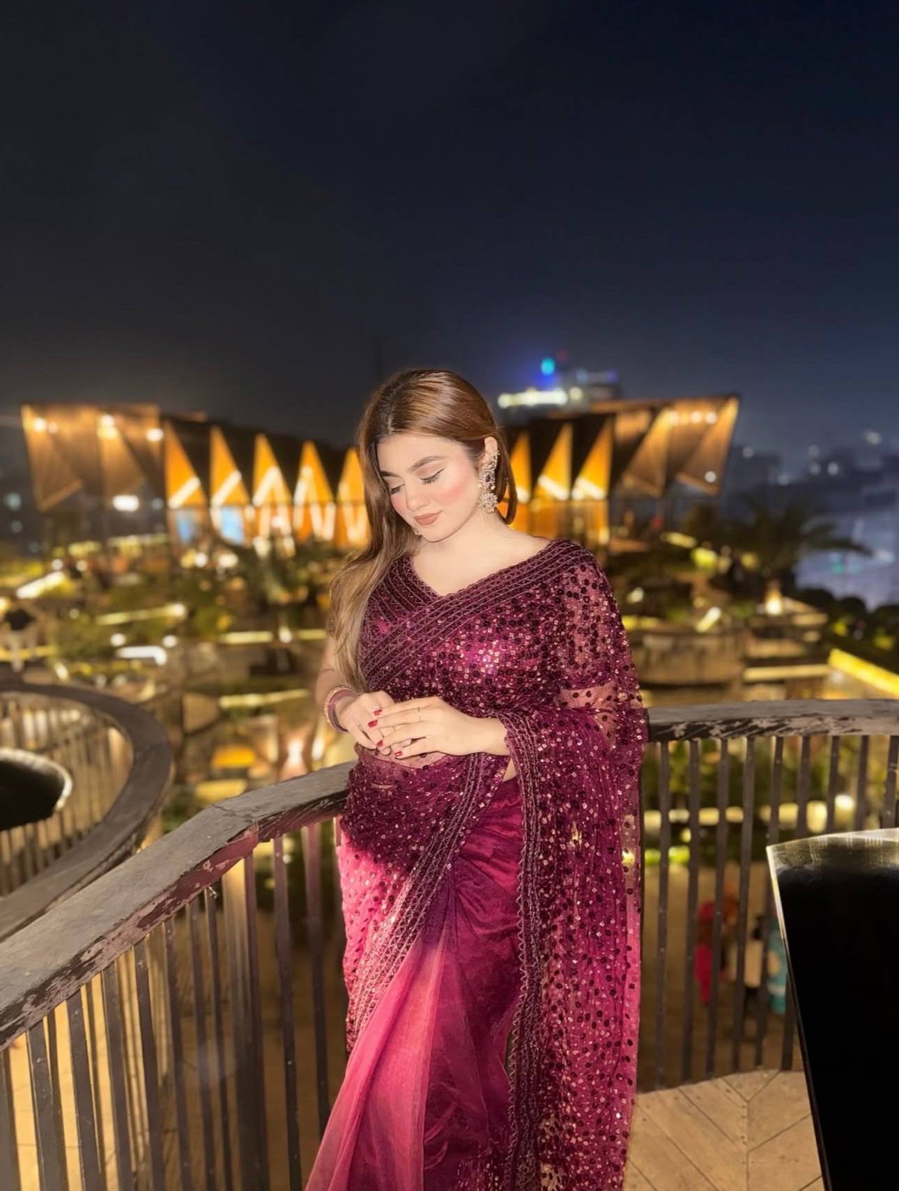 Premium Wine Soft Net Party Wear Saree For Women | Wedding Wear Saree For Women